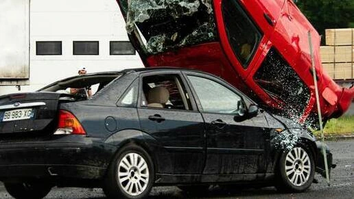 major car accident with two cars
